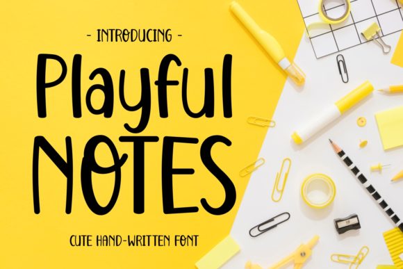 Playful Notes: A Quirky Font for Joyful Designs