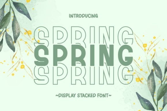 Spring Stacked: A Whimsical Display Font for Vibrant Design
