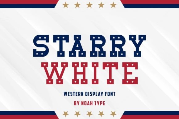 Starry White: A Patriotic Font for Bold Design